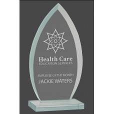 Oval Jade Glass Award